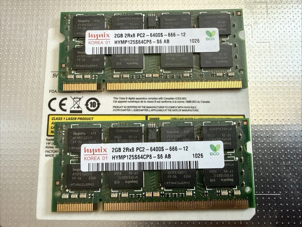 4gb Pc2 6400 Ddr2 800mhz Sodimm for sale | eBay
