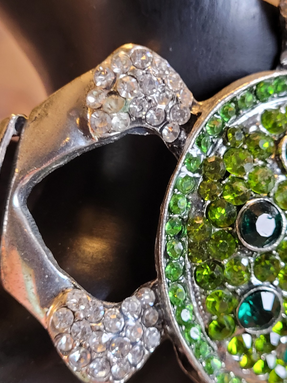 Rhinestone Statement  Sea Turtle Bracelet Clamper… - image 9