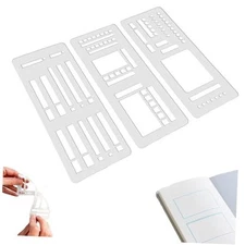 Handmade Flexible Record Template, Planner Stencils Set, Drawing & Style-A3
