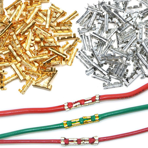 200x Crimp Kabelverbinder Klemme unisoliert blank Messing Stoßverbinder Auto Car - Bild 8 von 16