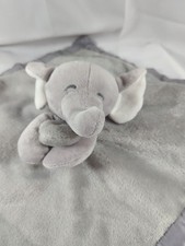 Carters Grey Elephant Lovey Plush Stuffed Animal Security Blanket 14  