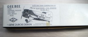 Shive Specialties re-issue of Gene Dubois GEE BEE Free Fight kit 13" w/s