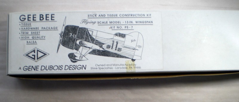 Shive Specialties re-issue of Gene Dubois GEE BEE Free Fight kit 13" w/s