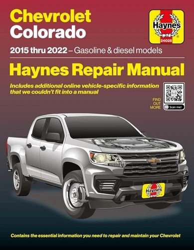Chevrolet Colorado (2015-2022) Haynes shop service Repair Tech Manual book
