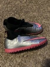 Nike Kids Zoom Mercurial Superfly 9 Academy FG Silver/Pink FJ2032-060 Size 4yr