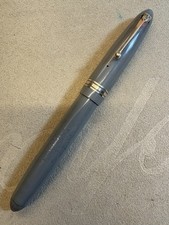 SWAN LEVERLESS Torpedo Style - 14ct Gold Broad Semi-flexible size 4 Nib Restored