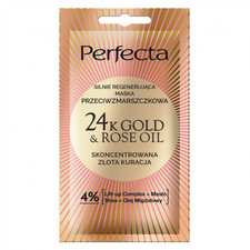 Perfecta 24K Gold & Rose Oil Regenerating Anti-Wrinkle Face Mask, 8 ml