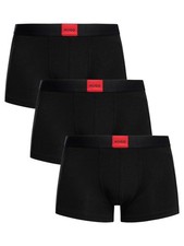HUGO Men's 3 Pack Trunks, Black