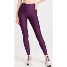 NWT Alo Yoga Size Large Shiny Airlift Leggings Full Length Dark Plum