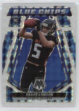 2022 Panini Mosaic Blue Chips White Mosaic Prizm 19/25 Drake London #BC-6 0rd2