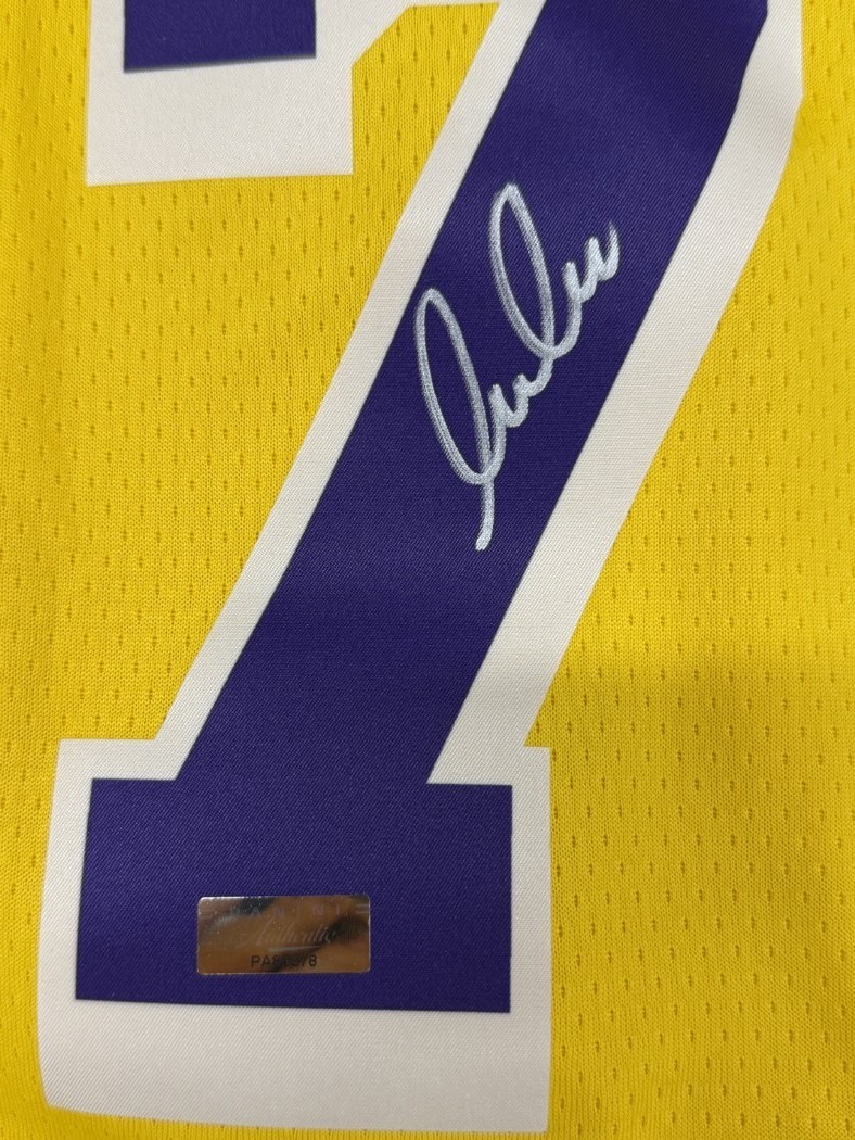 Luka Doncic Hand Signed Swingman Jersey Lakers Icon Edition Panini Authentic