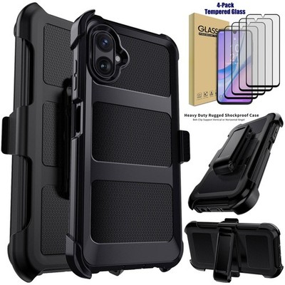 For Samsung Galaxy A07 4G/A17 5G Case Hybrid Rugged Clip Cover /Screen Protector