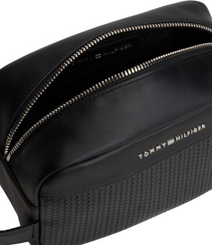 Tommy Hilfiger TH Woven Washbag Am0am13838, Herren Badetasche, Black (Black), - Bild 4 von 4