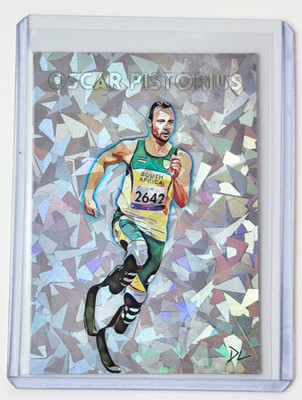 Oscar Pistorius Limited Artist Signed ''The Blade Runner'' Refractor Card 1/1