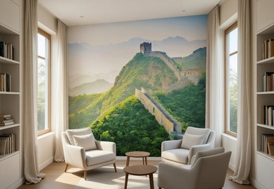 Große Schlafzimmertapete Wandbild ''Wall of China'' Natur Grün Foto Wanddeko