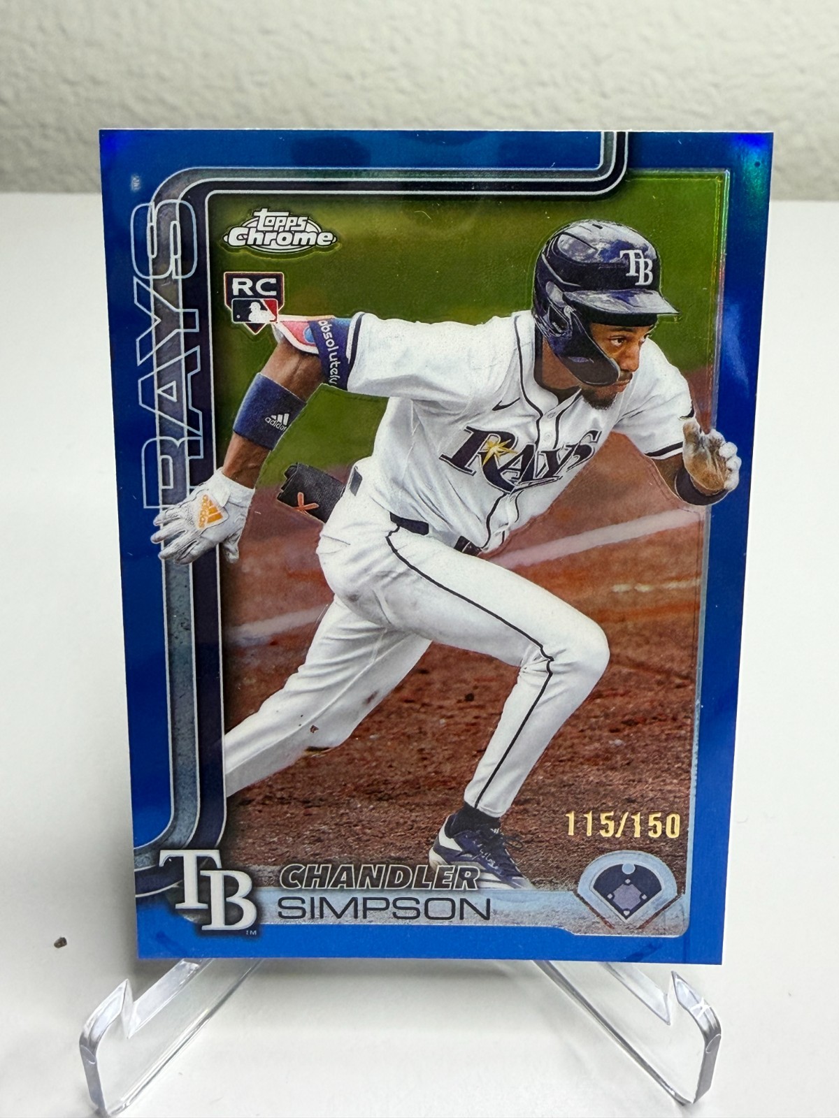 2025 Topps Chrome Update • Chandler Simpson #USC179 Blue Parallel /150 (Rays RC)