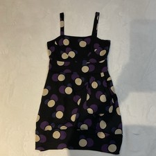 Marc Jacob’s Black And Purple Spegetti Strap Block  Dress Size 8
