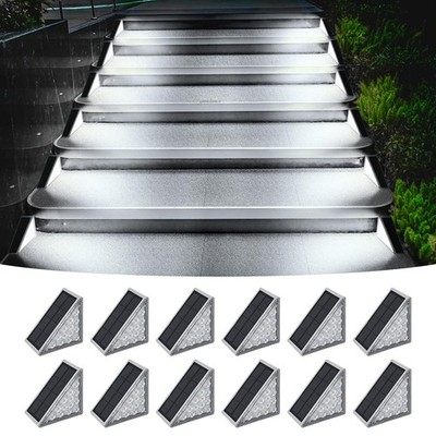 Uni PNR Solar Stair Lights Outdoor, 12 Pack Outdoor Solar Lights Waterproof