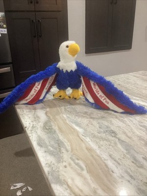 Plush Bald Eagle Bird Patriotic 36  Uncle Sam Toy Parade Stuffed Red White Blue