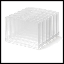 Clear Plastic Photo Storage Box for 4x6 Photos and Crafts - Stackable and Dur...