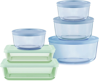 Colors Tinted (12-PC Full Set) Small/Medium/Large Food Storage Container Set, Sn