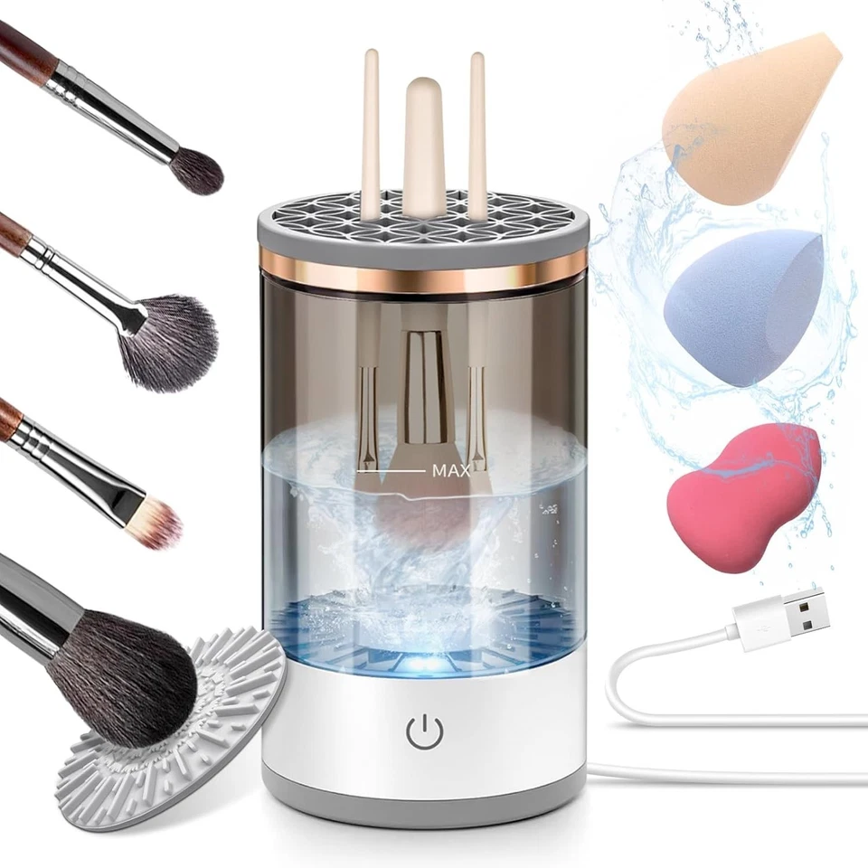 Electric Makeup Brush Cleaner – High-Speed Plug-In Spinning Washer Machine - Image 2 of 4