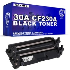 Compatible HP 30A CF230A Black Toner Cartridges 2 Pack Laser Printer