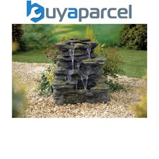 Easy Fountain Cosmo Springs LED Natural Garden Water Feature Stone Slate Effect