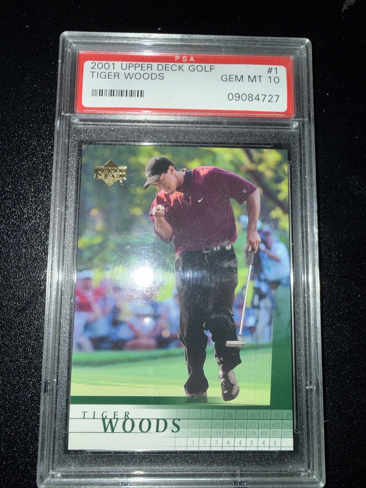 TIGER WOODS 2001 UPPER DECK GOLF #1 ROOKIE CARD RC PSA 10 GEM