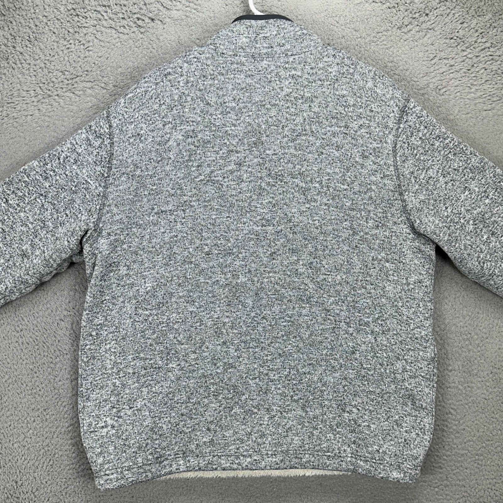 Orvis Men Pullover Sweatshirt Large Gray Quarter … - image 3