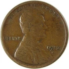 1912 S Lincoln Wheat Cent F Fine Penny 1c Coin SKU:I26222