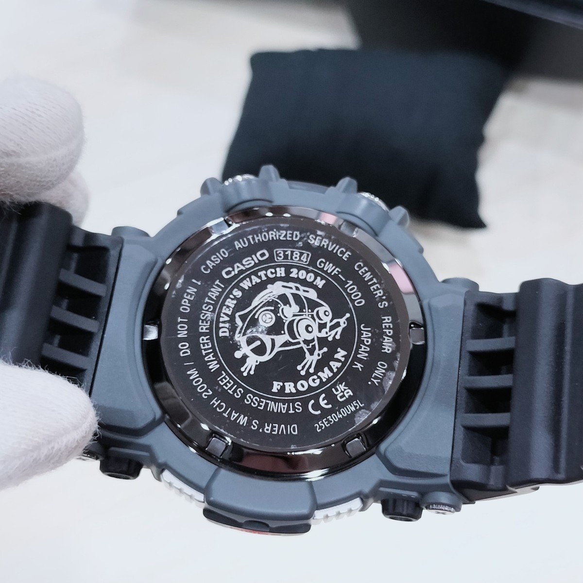 Used CASIO G-SHOCK FROGMAN GWF-1000-1JF Stainless steel 2009 Black