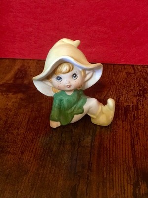Pixie Elf Homco Japan Figurine Vintage with Big Hat