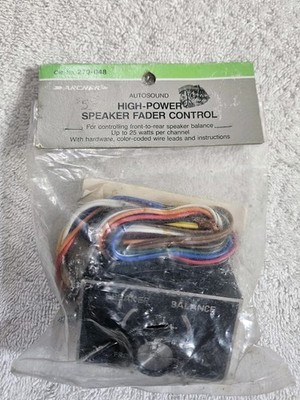 Realistic Archer #270-048 Car Audio Speaker Fader Balance Control New in Package