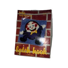 Rare Vintage Betty’s Rug Squares Latch Hook Kit '70s 12x12 Humpty Dumpty NEW