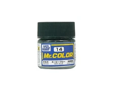 GSI Creos Mr. Hobby C14 Semi-Gloss Navy Blue Acrylic Hobby Paint (10ml) GUZC014