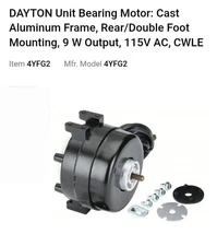 Dixie narco vendo royal 9watt soda vending condenser fan motor