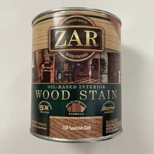 ZAR Oil-Based Interior Wood Stain 138 Spanish Oak, Quart Qt