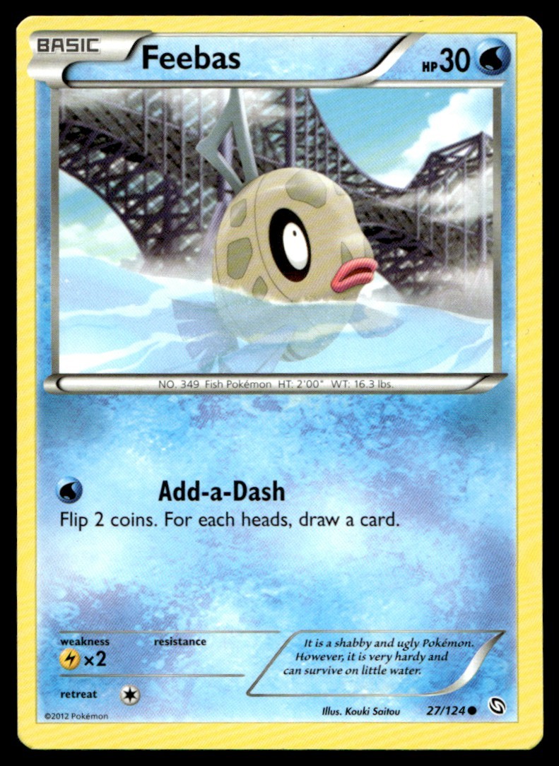 Feebas Dragons Exalted 27/124 MP Pokemon TCG | Buy10 Get10 Free