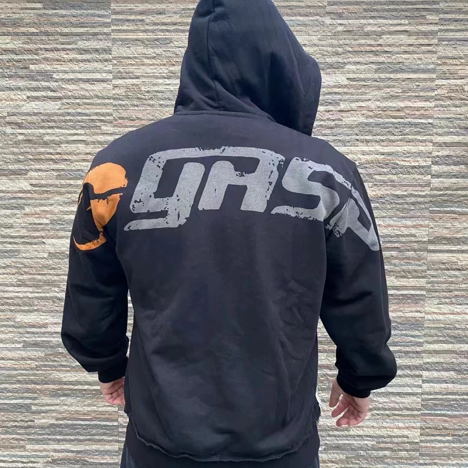 GASP 男式厚宽敞夹克拉链健身房运动衫 — 第 2/4 张图片