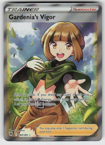 Gardenia's Vigor 184/189 Ultra Rare Astral Radiance Pokemon Holo Near Mint