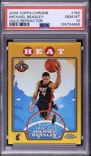 2008 Topps Chrome Michael Beasley Rookie Gold Refractor /50 Psa 10 MINT RARE SP