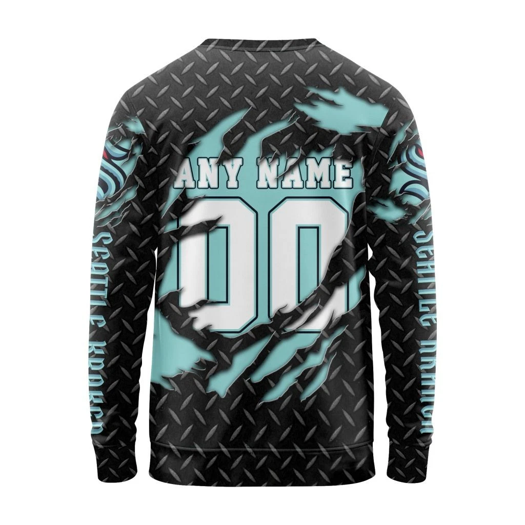 Personalized Seattle Kraken Sweater Special Black Metal