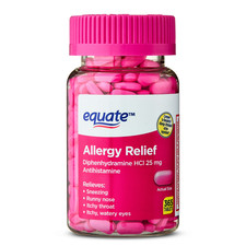 New Equate Allergy Relief Tablets With Diphenhydramine Hcl 25mg 365 Count