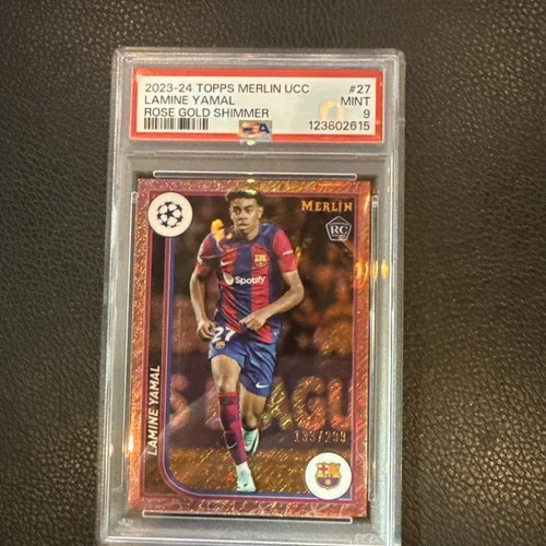 2023-24 Topps Merlin UCC - Lamine Yamal Rose Gold Shimmer Refractor /299 (RC)