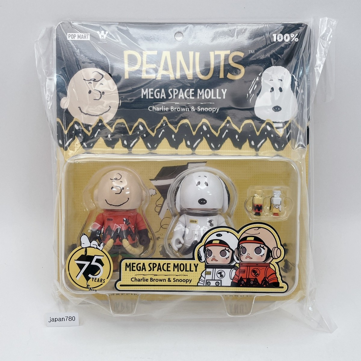 Exclusive Popmart Mega Space Molly 100% Charlie Brown & Snoopy
