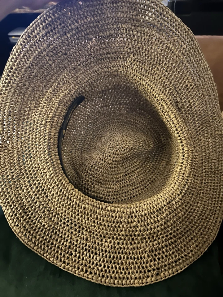 Sombrero de rafia Helen Kaminski Australia perlas de imitación playa vacaciones complejo vacacional Foto 4 de 4