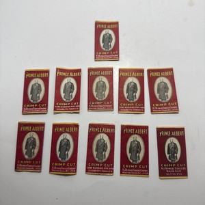 Lot of 11 Prince Albert Crimp Cut Tobacco Papers Vintage RJ Reynolds Tobacco Co.