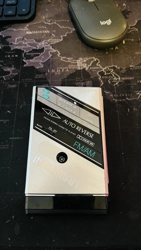 Vintage Sony Walkman Cassette Player WM-F100II FM/AM Stereo Cassette Silver