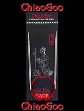 ChiaoGoo ::Steel Red LACE Circular Needles:: 8 US 60 in / 5.00 mm 150 cm